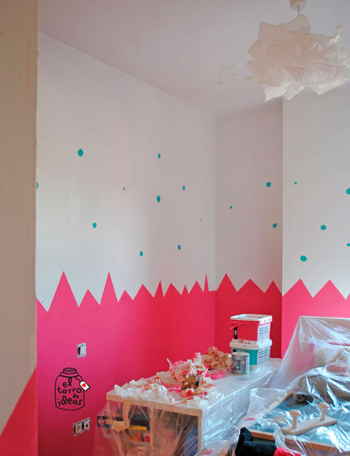 habitacion infantil kids rosa diy pintura decoracion