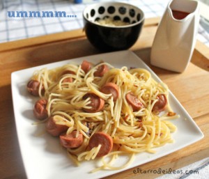 Recetas con espaguettis y salchichas