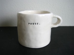 Tazas bonitas en el tarro de ideas