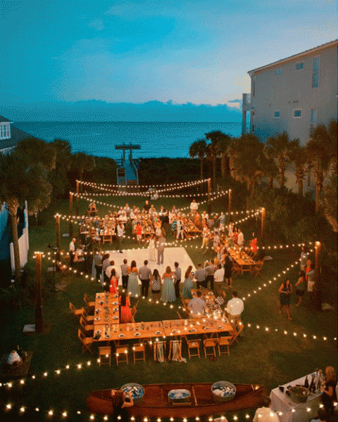 outdoor wedding by the sea