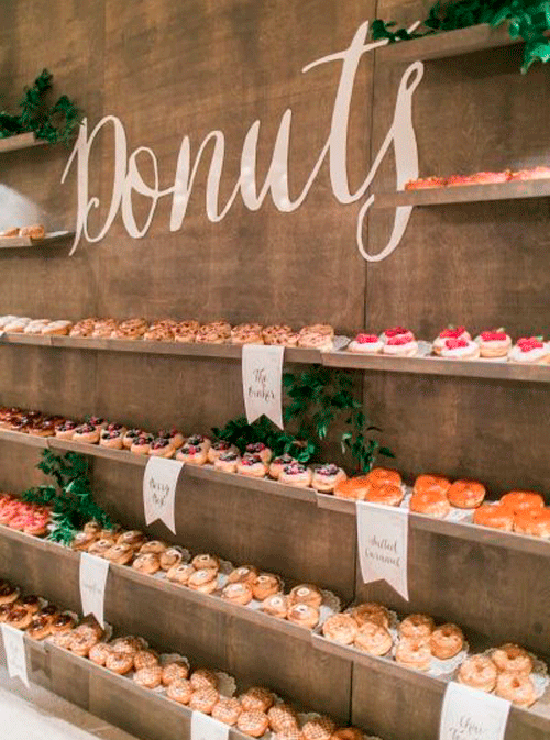 donut buffet wedding