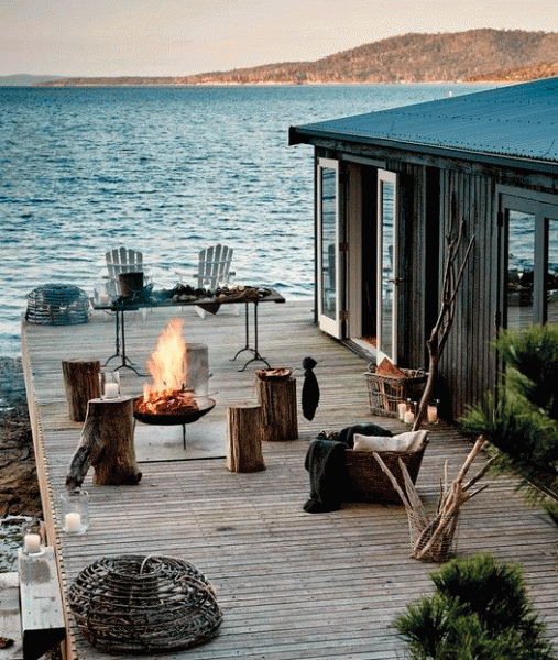 terraza en la playa