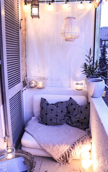 terraza decoración boho