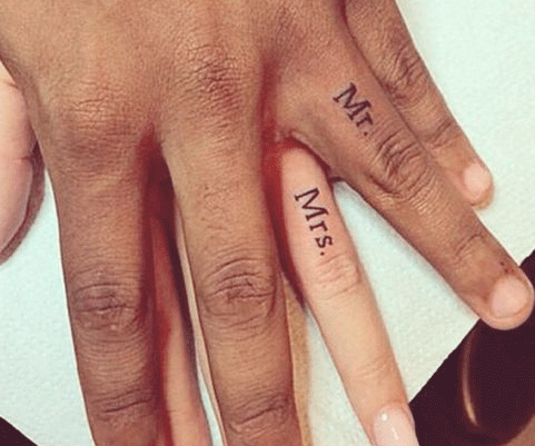 tatuaje boda novios el ella