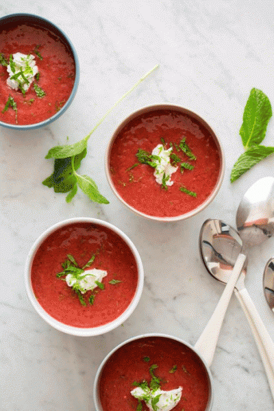 recipe recete crema fría tomate yummy healthy cocina