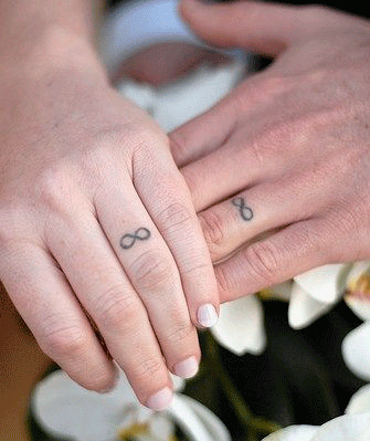 infinity tattoo wedding couple