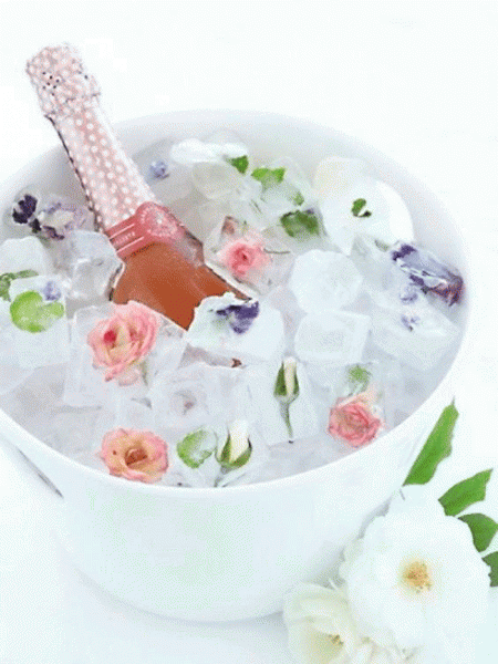 hielo decorado romántico cubitera refrescante