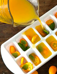 summer cold drink ice cube fruit