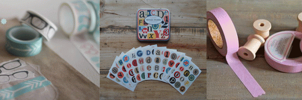 rebajas descuentos material papelería diy craft pegatinas adornos