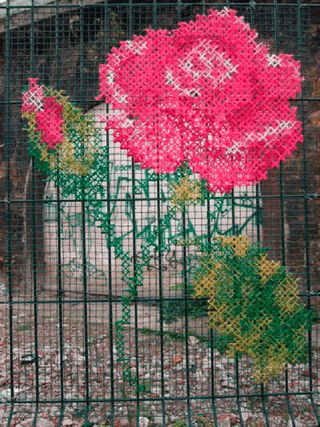 arte urbano diferente bordado bordar color inspiración