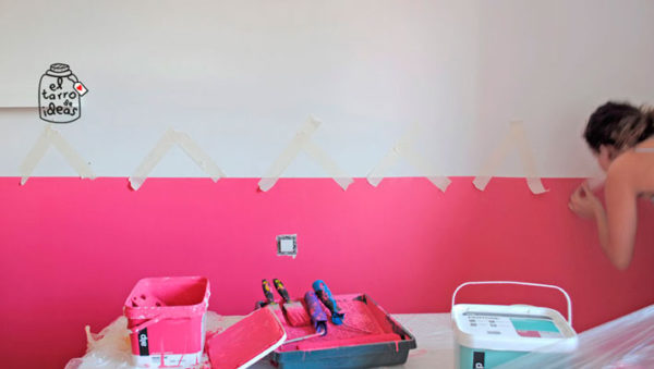 habitacion infantil kids rosa diy pintura decoracion