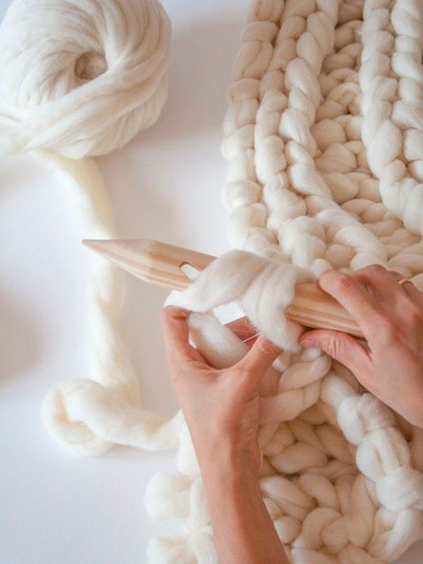 mantas blanket easy fácil tejer knit lana wool