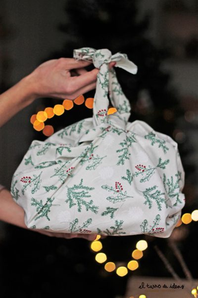 furoshiki tutorial envoltorio creativo regalo navidad magdalena dulces postres obsequio