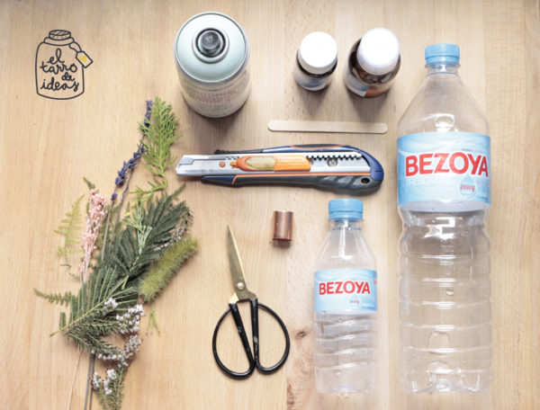 meseros materiales reciclaje botellas plastico diy handmade hecho a mano