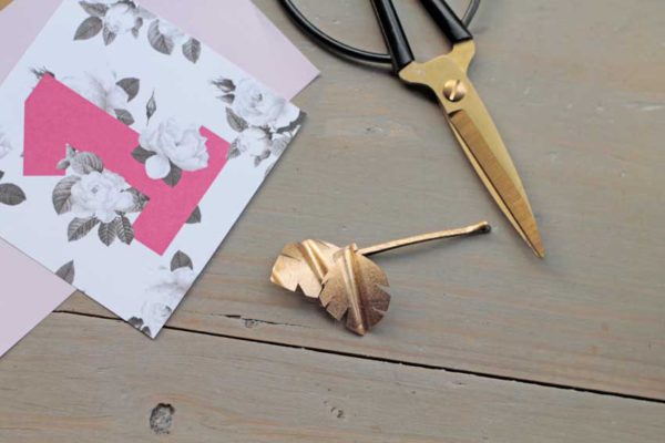 complemento pelo dorado horquilla diy