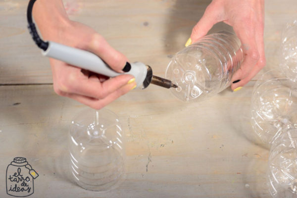 huerto, botella, plastico, madera, caja, handmade