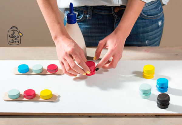 colores, juguete, juego, aprender los colores, reciclar, eco, diy, tutorial, paso a paso, el tarro de ideas