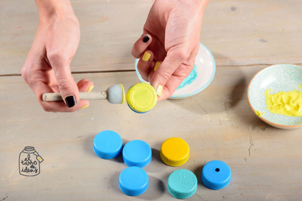 playa, ocio infantil, diy, handmade, tapones de plastico, reciclar, creatividad