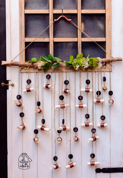 adviento, calendario, navidad, vacaciones, niños, paso a paso, decorar con flores, decoracion navideña
