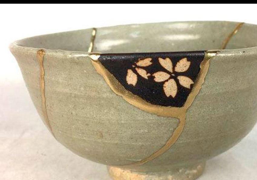 kintsukuroi, ceramica, artesania, japones, tecnica reparacion,